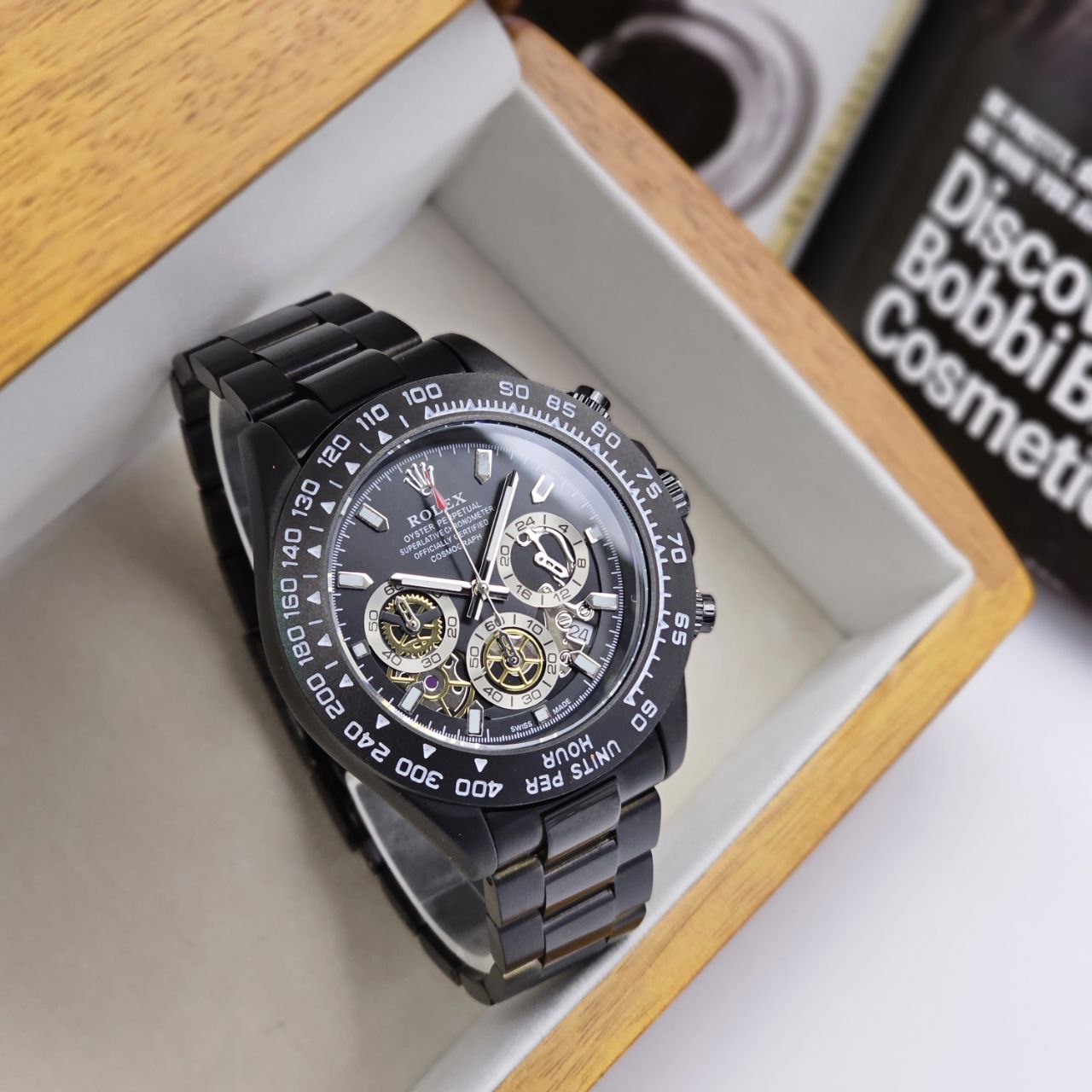 ساعت مچی مردانه بند استیل سه موتوره فعال کرنوگراف رولکس دیتونا خاص