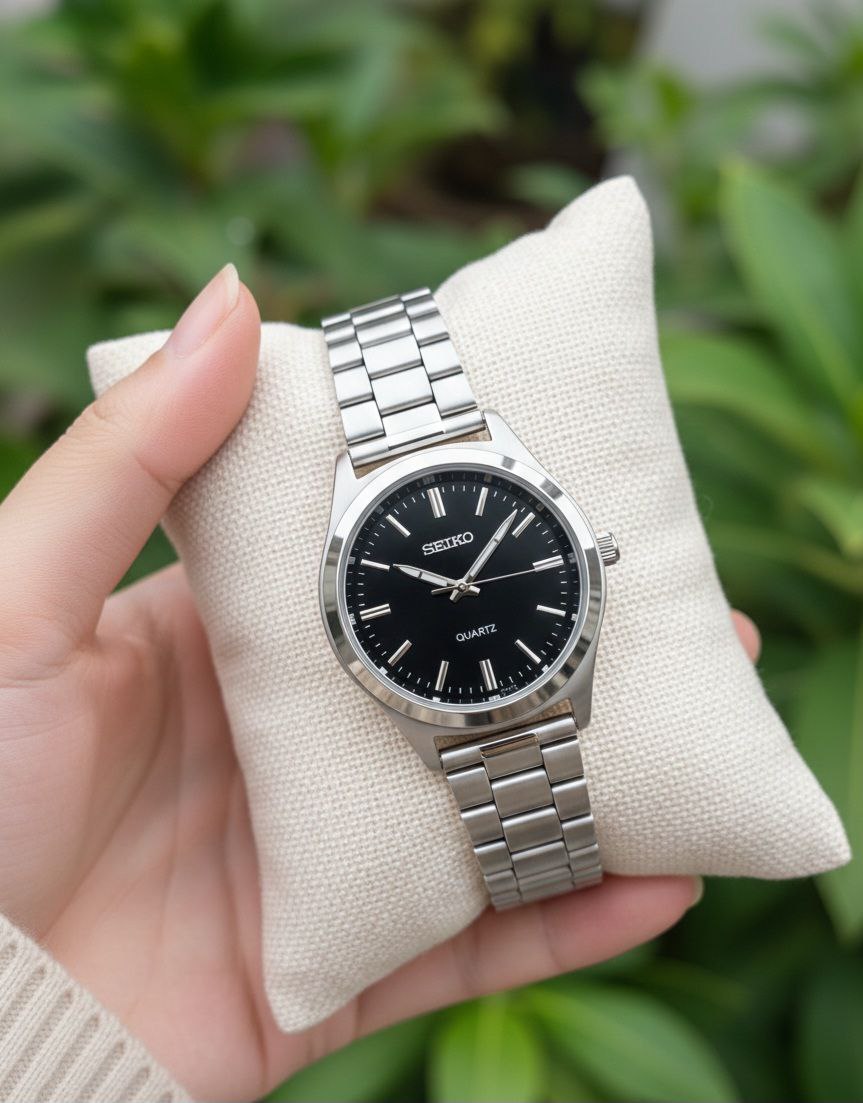 ساعت مچی مردانه سیکو مدل SEIKO بند استیل کلاسیک