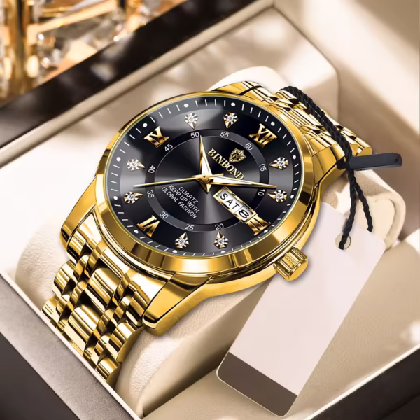 ساعت مچی مردانه بند استیل بین باند BIN BOND لوکس