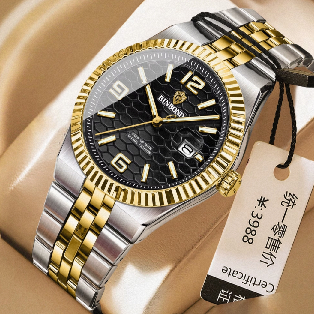 ساعت مچی مردانه بند استیل بین باند، مدل BIN BOND خاص