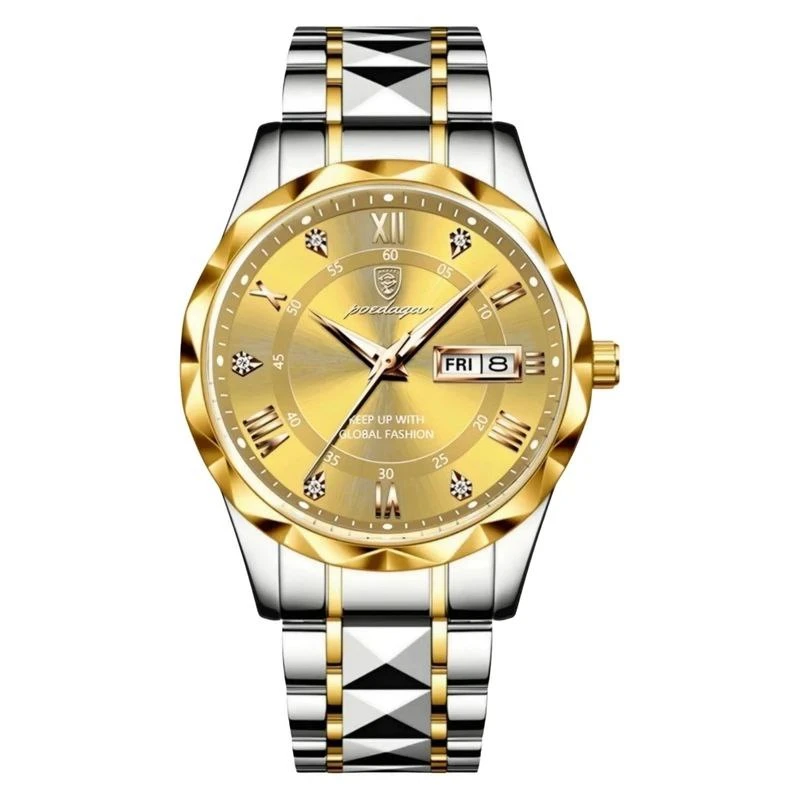 ساعت مچی مردانه بند استیل پوداگار 306 POEDAGAR دو تقویم