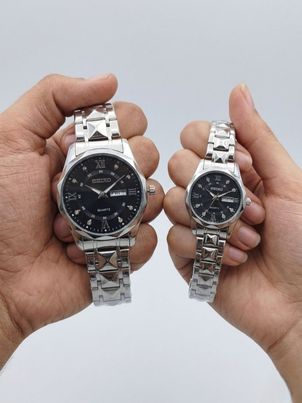 ست ساعت مچی زنانه و مردانه سیکو SEIKO الماسی و ضدآب