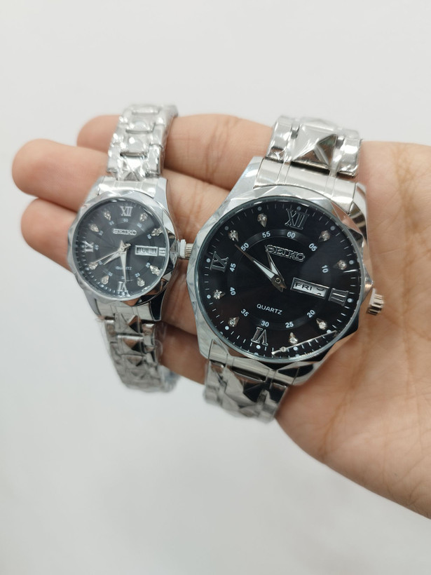 ست ساعت مچی زنانه و مردانه سیکو SEIKO الماسی و ضدآب