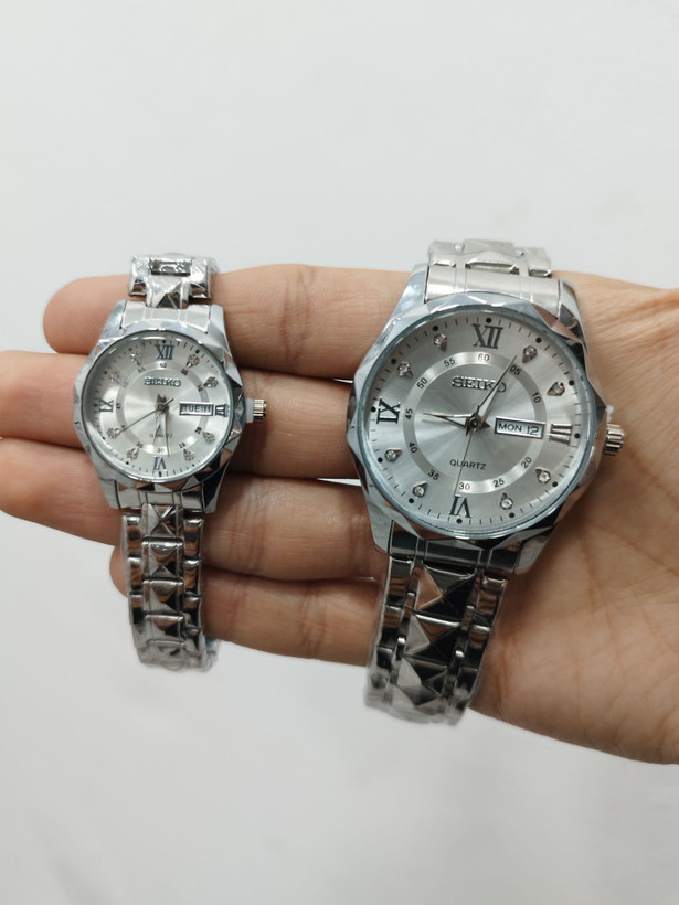 ست ساعت مچی زنانه و مردانه سیکو SEIKO الماسی و ضدآب