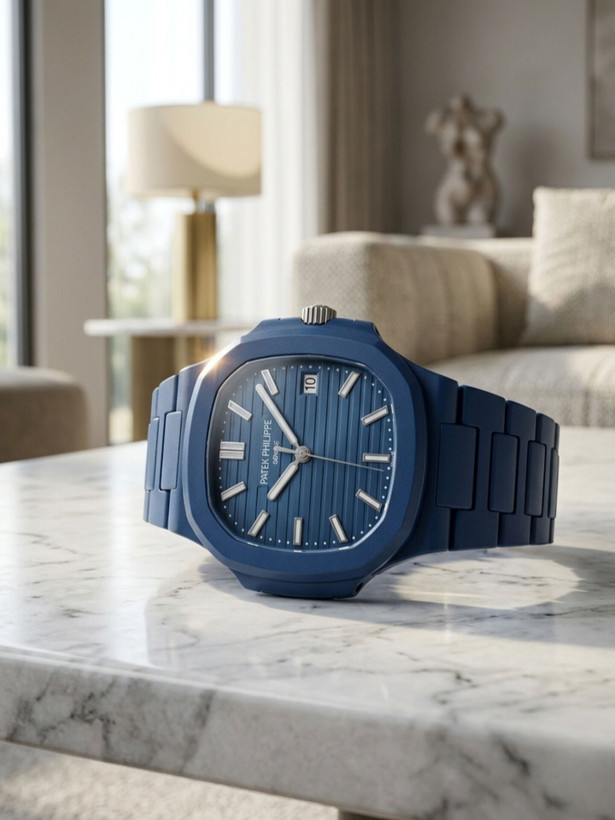 ساعت مچی مردانه پتک فیلیپ PATEK PHILIPPE بند کربنی خاص و کلاسیک