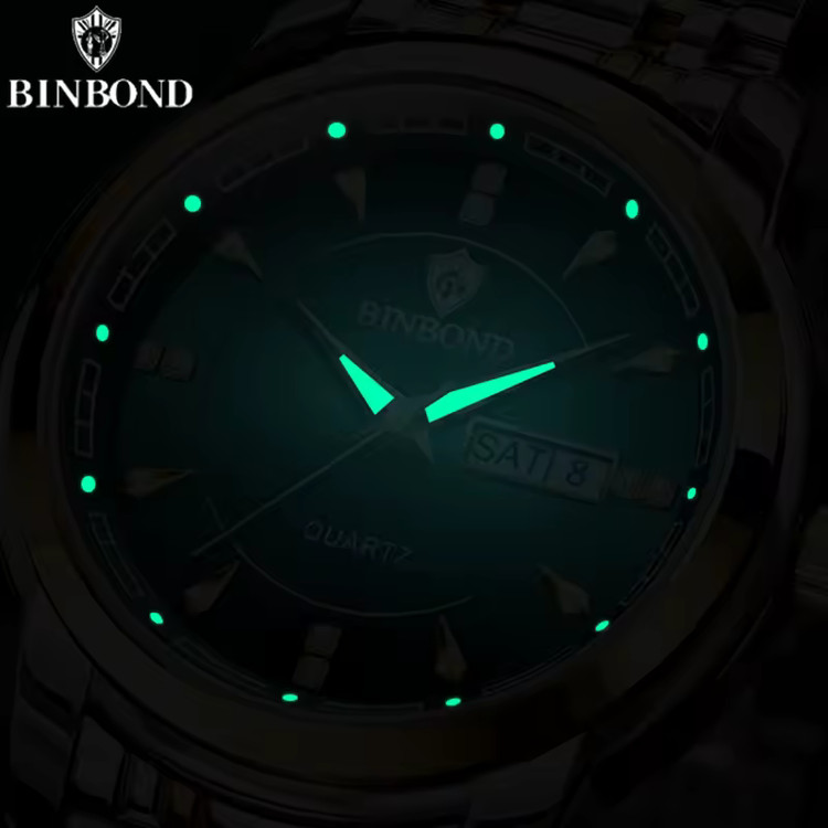 ساعت مچی مردانه بین باند BIN BOND شب نما و ضدآب